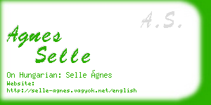 agnes selle business card